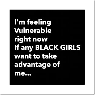 I Love Black Girls Funny Vulnerable RN Posters and Art